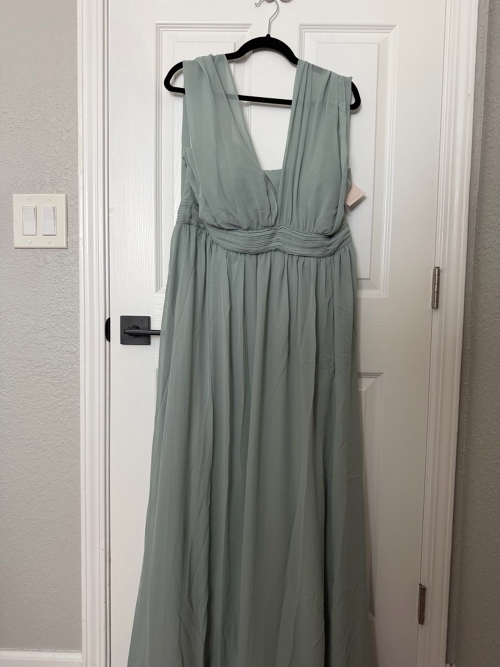 Birdy Grey Sage Green Chiffon Maxi Dress